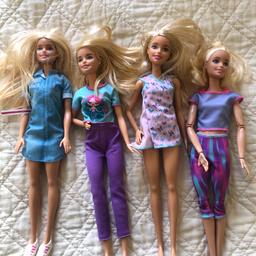 Four lovely dolls. Please see photo re the hand of one . NO POSTAGE
