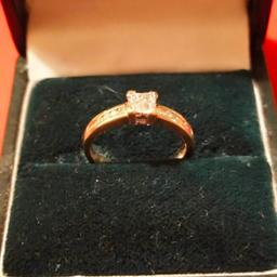 i have for sale a beautiful 1/4 carat diamond cluster ring  lovely condition fully hallmarked size I , please do not put in offers with delivery as i cannot access those thanks paypal accepted