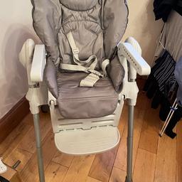 Chicco grey high chair like new from a nonsmoking house