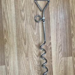 DOG TIE OUT STAKE Ground Spike Lead Anchor Pet Control