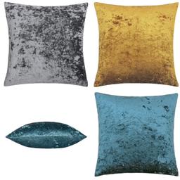 Riva Paoletti Verona Crushed Velvet Cushion 55 x 55cm in Teal, Ochre & Pewter Polyester Filled New

£10 each 

Polyester Filled Cushion

Online price £15, £16 at B&Q and £17 at Next

New with tags (pewter grey without tags)

5 x Teal blue
2 x Ochre yellow
2 x Pewter grey

Crushed Velvet" Look & Feel
Generously sized - perfect for beds, sofas and chairs.
Small and discreet zipper design.

The Verona crushed velvet-look cushion works as an accent or the main feature depending on your tastes. Silky to the touch the shimmering material creates a snug atmosphere within your home with a hint of opulence. The velvet-look cushion is safe to iron and features a discreet zipper fastening.

Drying	Tumble dry
Ironing	Warm Iron
Material composition	100% Polyester
Shape	Square
Washing	Dry Clean