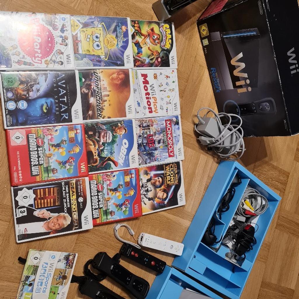 Verkaufe hier eine Wii Konsole mit Zubehör und Spiele.
Siehe Bilder