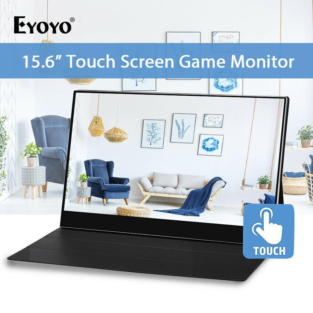 1. This Eyoyo 15.6" portable PC gaming monitor has a 1920x1080 high resolution, HDR technology, 178° full view angle,16:9 aspect ratio, so you can enjoy more clear realistic stereoscopic images.
2. With HDMI input, working perfectly with Xbox One Xbox 360 PS3 PS4 WiiU Switch Raspberry Pi.
3. With USB-C input, working perfectly with Huawei mate 10/20, p20/p20pro, Samsung s9/s8, note 8 smartphone, laptop.
4. It can be used as a second monitor for PC laptop desktop, working simultaneously.

Specifications:
Brand: Eyoyo
Panel Type: IPS Display
Screen: 15.6 inch
Resolution: 1920x1080
Aspect Ratio: 16:9
Viewing angle: 178° Full angle
Contrast: 700:1
Build-in Dual Loudspeakers: Yes
Power: 10W
Color: Black

Package:
1x Eyoyo 15.6” Monitor
1x USB-C Cable
1x HDMI Cable
1x USB Cabel
1x Power Adapter