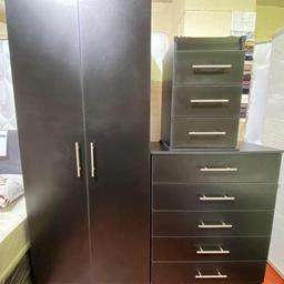 Brand new fully assembled nova wardrobe chest and bedside £400.00

Other colours available 

Shelf and hanging rail inside wardrobe 
All on wheels

B&W BEDS 

Unit 1-2 Parkgate court 
The gateway industrial estate
Parkgate 
Rotherham
S62 6JL 
01709 208200
Website - bwbeds.co.uk 
Facebook - Bargainsdelivered Woodmanfurniture

Free delivery to anywhere in South Yorkshire Chesterfield and Worksop 

Same day delivery available on stock items when ordered before 1pm (excludes sundays)

Shop opening hours - Monday - Friday 10-6PM  Saturday 10-5PM Sunday 11-3pm