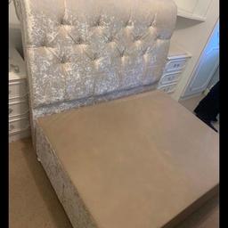 Small double crushed velvet bed in excellent condition no mattress collection from West Derby feel free to ask any questions open to offers