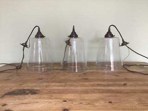 Buy & Sell Surrey Surrey Heath - Photos for Glass cloche light fittings - three available