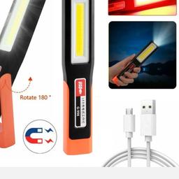 Rechargeable LED Magnetic Work Light Cordless COB Inspection Lamp Torch