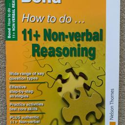 Bond How to do 11+ Non-verbal Reasoning - Used but not written in.

All offers welcome!

Thanks for looking at our items. We are raising money for Cancer Research UK by finding new homes for our new and pre-loved gadgets, toys & games.

All descriptions are as accurate and honest as possible so please buy with confidence from a pet and smoke free home.

All items can be posted using "Sign For" or "Tracked" delivery at extra cost.