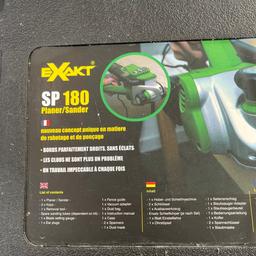 Exakt sp180 planer/sander for spare parts and repairs
Blade is damaged as seen in the pic
Accessories come with it
