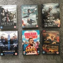 Job lot of DVD’s all 6 for £1.50 or .30p each from a smoke and pet free home cash and collection only please feel free to look at my other items