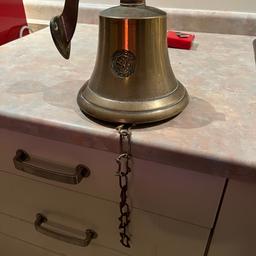 Brass Bell 56cm or 22inches Long including the Chain and 23cm or 9inches wide
