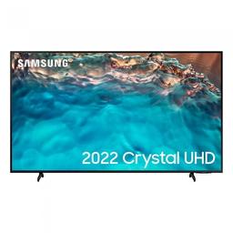 Samsung UE55BU8000K 8 Series - 55" LED-backlit LCD TV - Crystal UHD - 4K
Picture
Display Technology
LED
Resolution
3.840 x 2.160 Pixel
Screen Size
55 inches
Screen Diagonal
138 cm
Internet Features
HbbTV, Web Browser, Smart TV
Wireless Transmission
Bluetooth, WiFi
Bluetooth 5.2
Recording Function
USB Recording (PVR Ready)
Television Specific Features
ConnectShare, Anynet+, Universal Remote, SmartThings
Network Specific Features
Samsung SmartThings, Multiroom
Online TV
Samsung Smart Hub, Samsung TV Plus
Streaming Apps
Amazon Prime Video, Netflix, YouTube, Disney+, DAZN, Apple TV+
Voice Command
Virtual Assistant
Amazon Alexa, Google Assistant, Samsung Bixby
Manufacturer Picture Index
2200 PQI
Image Specific Features
UHD Dimming, Noise Reduction, Mega Contrast, Contrast Enhancer, Dynamic Crystal Color, HDR HLG, Filmmaker Mode, Auto Game Mode, Motion Xcelerator, HGiG, LED Clear Motion
HDR Format Support
HDR HLG, HDR10+