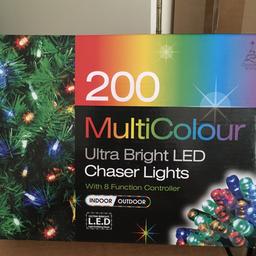 200 Multicolour Christmas Lights
Ultra Bright LED Chaser lights
With 8 Function Controller
Indoor/Outdoor Buyer Collect
