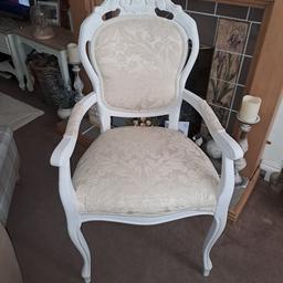 LOVELY SHABBY CHIC FRENCH STYLE LOUIS CHAIR GOOD CLEAN CONDITION COLLECTION ONLY