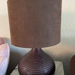 Two Table lamps in very good condition. 52cm whole height tall x lamp shade 30cm by 23cm. Collection only from B75 7QP