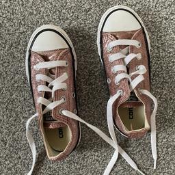 Girls Rose gold converse in size 10. Excellent condition hardly wore so no lower offers please collection only
