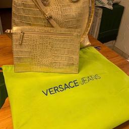 Goldene Versace Jeans shopper mit Innentasche ( als clutch verwendbar)