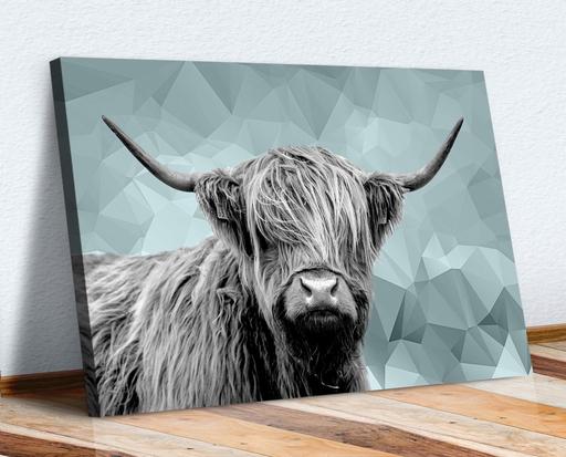 Buy & Sell West Midlands Sandwell - Photos for New XL Canvas HIGHLAND COW DUCK EGG BLUE