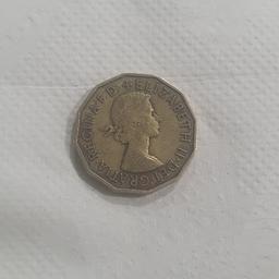 OLD 3 pence coin.
England.
Good for anyone who collects OLD coins.