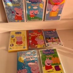 Peppa Pig DVDs - total 10 discs, 8 cases, one new and sealed. All good condition from a smoke and pet free home.

Postage or collection Woodford, Essex IG8