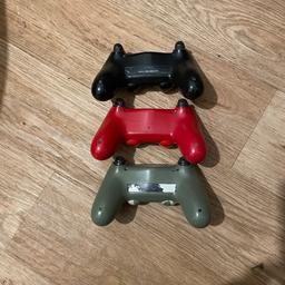 Not used since no longer have ps4 think the red one is in good useable condition think the other two have slight drift so sold as spares/repairs