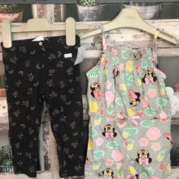 THIS IS FOR A BUNDLE OF REALLY PRETTY CLOTHES

1 X DISNEY - MINNIE THE MOUSE PLAYSUIT 
1 X DESIGNER LEGGINGS FROM ZARA

PLEASE SEE PHOTO