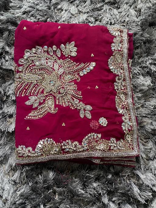 Buy & Sell West Midlands Sandwell - Photos for Magenta Crinkle Sari