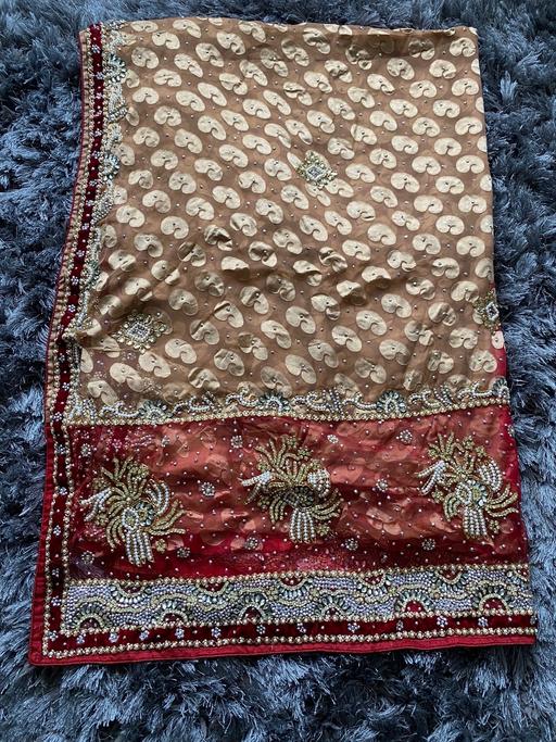 Buy & Sell West Midlands Sandwell - Photos for Satin Brocade Indian Sari