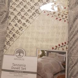 cotton double duvet pick up L35.  3 pics also available  matching  curtains available 