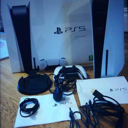 Ps5 Disk Console In Excellent Condition Like New And Comes With Games, All the Power Leads, Control, Stand And Box....And if you didn't know you can play ps4 games on Ps5 consoles 