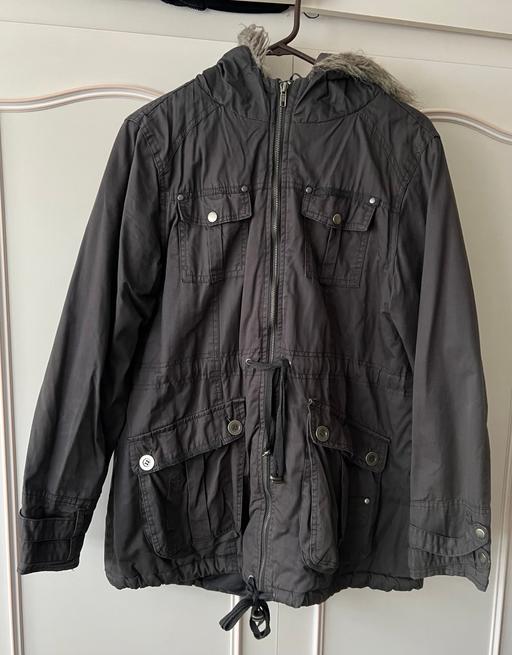 Buy & Sell South East London West Heath - South East London - Photos for Charcoal grey parka coat size 14