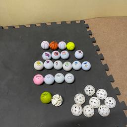 Various golf balls as shown