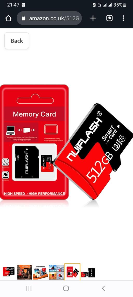 Buy & Sell West Midlands Birmingham - Photos for 512GB Micro SD Memory Card