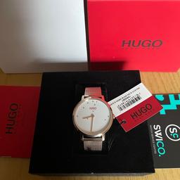 Brand new in the box never worn, Hugo Boss dream white dial stainless steel ladies watch in rose gold, currently on sale for £140 in stores.