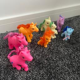 8 toy ponies/unicorns with manes/tails that can be brushed/plaited. Good condition. Smoke/pet free home. Collection only. REDUCED 
