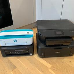 printers 4x Printers For Spares Or Repairs Hp Epsom Canon Parts Only.

All printers turn on but have issues no power cables just printers as per pics

Some have errors some blocked heads and faults

All model numbers in pictures

Collection from Chelmsford Essex

Or local delivery may be possible