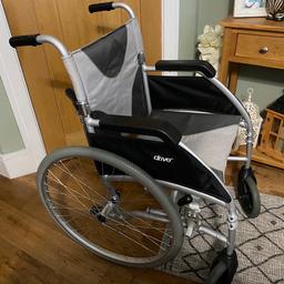 Drive wheelchair. Used a couple of times. Comes with footplates.