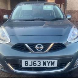 UP FOR SALE IS MY LOVELY NISSAN MICRA 2013 (PETROL) MANUAL 5 DOORS IT HAS THE FOLLOWING, AIR CONDITIONING,  GOOD TYRES, POWER STEERING, ELECTRIC WINDOW, CD PLAYER, CENTRAL LOCKING, MOT TILL MARCH 2023, LOW ROAD TAX £2.68 PER MONTH, IMMACULATE IN AND OUT, 2 OWNER DRIVES PERFECTLY, FIRST TO SEE WILL NEVER LET GO, REASONABLE OFFER WOULD BE ACCEPTED.