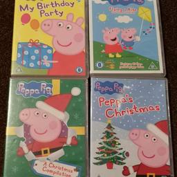 4 peppa pig dvds
Collection burscough or willing to post if you can pay through paypal and cover the p&p charges
Please take a look through my other items