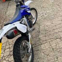 Hiya , here’s for sale a little used Wr450f with the benefit of some quality upgrades, the exhaust is full Akrapovic, metal bashplate, rear pegs (v. Rare ) temp gauge on rad plus others , it’s on a V5 2010 model not put on the road until 2013 hence the Q plate , comes key switched and alarmed , with locks if wanted.