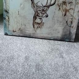 canvas stag art
grey brownish 
20 inch high and 30 inch's wide