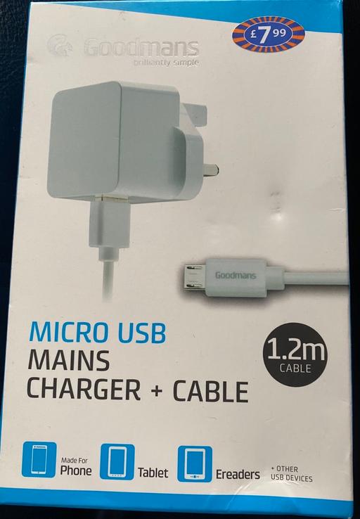Buy & Sell Acocks Green Birmingham - Photos for Goodmans micro usb mains charger