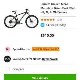 no scammer please
carrera kraken mountain bike 2022model
both brand new in box
£425 
x large frame 22
27.5 inch wheels
pick up only