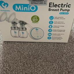 Electric breast pump comes with box abd all accessories shown. The shields have marks on them from being with food in the sink but otherwise great condition