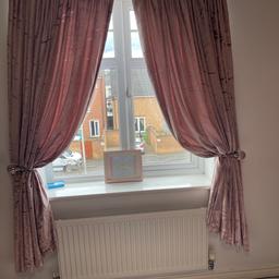 Pink velvet curtains 
Roughly 90 wide by 72 drop
No longer needed