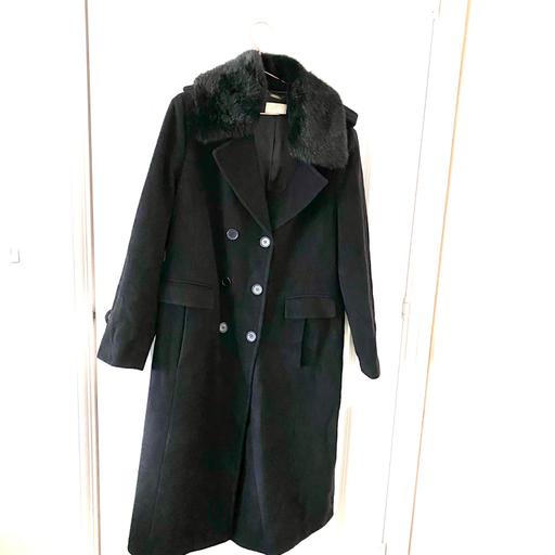 Buy & Sell Staffordshire Stoke-on-Trent - Photos for “Planet” Long black faux fur coat uk 14