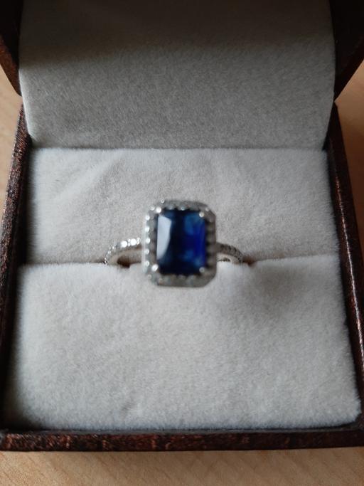 Buy & Sell Greater Manchester Wigan - Photos for Blue Sapphire emerald cut stone ring