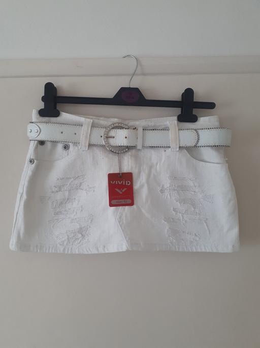 Buy & Sell South East London Middle Park - South East London - Photos for Size 12 short white denim mini skirt.