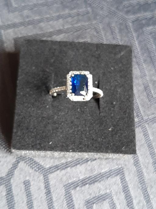 Buy & Sell Greater Manchester Wigan - Photos for Blue sapphire emerald cut stone ring