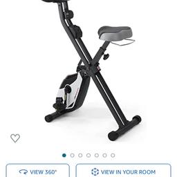 Exercise bike with a 130kg (20stone 7lbs) weight limit. Can be folded for easy storage. Used a couple of times but pretty brand new.